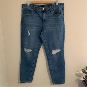 Ripped Skinny Jeans | Medium Wash | Reitmans | Size 34